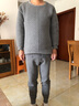 AB内衣秋冬男女三层保暖单件加厚保暖裤棉质夹棉中老年情侣打 深麻灰 【男款】 XL 【-5°-10°】 实拍图