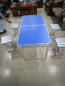星奇堡折叠桌户外夜市摆摊地推便携式折叠桌子简易家用小桌子折叠餐桌椅 蓝色长1.2M【3档调】+4铝凳 实拍图