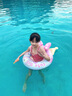 梵迪拉（F.DYRAA）儿童泳衣女童连体公主裙可爱女孩泡温泉幼儿宝宝游泳32643粉色2XL 实拍图