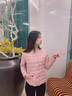 轻薄棉袄女款韩版修身棉衣外套纯色简约秋冬款休闲便携内胆棉服 粉红色 3XL （105-120斤） 实拍图