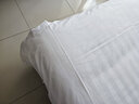 然牌 酒店白色床上四件套 100%纯棉缎条纹款 1.5米床被套200x230cm 实拍图