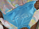 丹尼阳光（DANISUNY）泳衣女泡温泉保守分体遮肚显瘦两件套新款沙滩度假学生泳装 蓝色 M (建议80-100斤) 实拍图