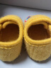 小茸室内虎头鞋周岁婴儿 0-3岁学步童鞋软底羊毛国潮刺绣百天宝宝男女 黄色 13.5 适合脚长12-12.5cm 实拍图