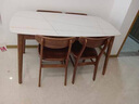 韵存家居 餐桌 实木餐桌 岩板餐桌 新中式北欧白蜡木餐厅长方形饭桌 白蜡木餐桌+餐椅*4  【1.4米哑光岩板桌面】 实拍图