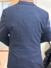 法劳格格子西服套装男三件套韩版修身西装正装伴郎服装新郎结婚礼服 蓝灰两件套 185 晒单实拍图