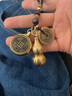 慈灵阁真品五帝钱钥匙扣挂件生肖本命佛吊坠朱砂粉颗粒属鼠千手观音菩萨 实拍图