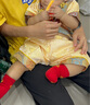 GOKU男童一周岁夏季新款国风唐装男宝宝中式生日宴抓周服短袖喜庆冠衣 宫廷短袖 上衣+裤子+帽+鞋袜锁 80 L码【建议6-12个月】 晒单实拍图