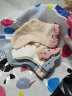 幸孕日婴儿袜子春秋季精梳棉0-3月1岁初新生儿宝宝夏天儿童袜可爱礼盒装 A105蓝色+蓝白色+卡其/3双装 0-6个月（8-10cm） 实拍图