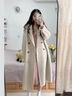 YRTD双面羊绒大衣女秋冬季2025新款高级感羊毛呢子毛呢外套韩系赫本风 燕麦色（礼盒包装+JD送货上门） S 【105-115斤】 实拍图