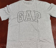 Gap【热卖爆款】男装夏撞色logo圆领短袖T恤纯棉上衣544465 灰色 180/100A(XL) 亚洲尺码 实拍图
