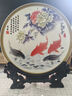 悦灵美 景德镇陶瓷装饰盘坐盘中式粉彩装饰摆件客厅办公室玄关书房摆设 鸿运当头（直径26CM） 带龙头支架 实拍图