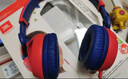 JBL JR300 儿童耳机头戴式 低分贝益智耳机沉浸式培养学生专注力英语学习网课听音乐耳机 亮红色 实拍图