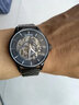 冠琴（GUANQIN）手表男士全自动镂空机械表时尚潮流国表瑞士品质腕表防水夜光男表 钢带全黑黑面-机械机芯-礼盒包装 实拍图
