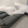 顾家家居（KUKA）皮艺沙发客厅小户型头层牛皮沙发1105B【海雾蓝】三人位+凳    实拍图
