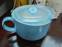 Hello Kitty三丽鸥陶瓷泡面碗带盖手柄可爱饭盒大容量面碗学生宿舍上班便当盒 天空蓝玉桂狗/1002ml 实拍图