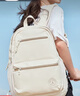 安踏（ANTA）麻薯包 男女夏季潮流双肩包电脑包学生书包校园经典复古帆布包 浅米白【24L】 均码（约24L） 实拍图