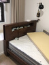 源氏木语源氏木语全实木床现代简约橡木大床北欧风卧室带插座 (低铺)单床-直靠 1200mm*2000mm 实拍图