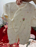 婧麒（JOYNCLEON）婴儿连体衣春秋无骨衣服春装空调服纯棉春款长袖和尚服外出服 樱桃小镇+亲子熊 59cm 实拍图
