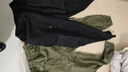 汐嘻裤子男秋冬季休闲裤宽松长裤运动百搭工装多口袋工作耐磨男裤 黑色+军绿 L -建议100-110斤左右 实拍图