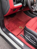 百德真皮全包围脚垫25款保时捷卡宴coupe  macan 帕拉梅拉 taycan 911 法拉皮红皮红绒 18-25款保时捷卡宴 实拍图