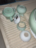 唯古潮汕功夫茶具套装家用小套青瓷茶盘茶壶盖碗茶杯陶瓷茶船办公茶海 茶壶陶瓷茶盘10件套（普通包装） 实拍图
