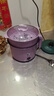 电煮锅电锅电炒锅多功能一锅宿舍电煮锅1-2人蒸煮一体 仙女紫-双档【单锅+蒸笼】不粘内胆 限时特价一天 实拍图