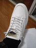 海澜之家（HLA）男鞋夏季2026新款小白鞋百搭男士透气休闲鞋时尚简约轻便平底板鞋 白色-冲孔透气 41 实拍图