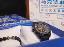 马克华菲（FAIRWHALE）手表男士机械表全自动方形透底陀轮双面镂空夜光防水腕表国潮男表 黑壳蓝面硅胶 实拍图