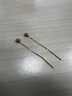 牧笛（MUDI）黄金雪花耳线女足金耳钉流苏短款耳饰情人礼物送女友生日纪念 足金雪花耳线 约0.55g 实拍图