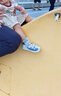 基诺浦 学步鞋婴儿8-18个月凉鞋夏季男女儿童透气步前鞋GB2193灰蓝 实拍图