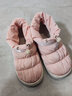 卡帝乐鳄鱼（CARTELO）棉拖鞋女士秋冬季防水居家室内外出穿包跟棉靴 XH116 粉色 40-41 实拍图