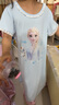迪士尼女童睡裙夏薄款莫代尔睡衣儿童短袖冰丝家居服 1028D蓝色 130cm  实拍图