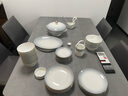 国玥骨瓷餐具碗碟套装轻奢碗盘套装景德镇陶瓷家用碗具金边碗筷礼盒 渐变灰62头高足锅  支持洗碗机 实拍图