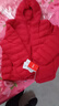 鸭鸭（YAYA）佟丽娅同款秋冬轻薄羽绒服女冬装短款鸭绒轻型薄款女士保暖外套K 中国红色 3XL (180) 实拍图
