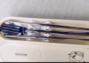 美厨（maxcook）304不锈钢筷子勺子餐具套装 便携式筷勺三件套 奶油白MCGC0598 实拍图