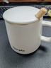 传旗陶瓷马克杯带勺盖咖啡杯牛奶杯早餐杯办公杯男女茶杯描金白400ml 实拍图