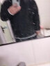 鹿凌青长袖T恤男圆领打底衫衣服男女情侣秋冬季青少年宽松卫衣男上衣 黑色 加绒 3XL 实拍图