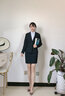 晨芙小西装外套女两粒扣职业西服套装商务面试正装气质银行工装工作服 藏青色西装单件 XL 建议107-117斤 实拍图