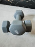 诚悦彩色浸塑哑铃男女士家庭用健身塑型器材组合套装4kg*2灰色CY-528 实拍图