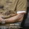 马登工装 山系户外趣味印花短袖T恤卡其色露营设计感短袖上衣男夏 卡其色 【半截衫/衣服男装夏季/男士体恤】 L 实拍图