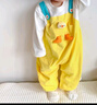 卿宝蓓婴儿衣服女宝宝春装超萌可爱3个月连体衣6秋新生儿套装洋气外出服 小鸡黄色假背带+帽子 80cm 80码8-12个月 身高70-75厘米 实拍图