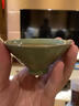 龙泉青瓷茶杯斗笠杯陶瓷功夫茶具茶杯配件主人杯个人杯开片单杯泡茶喝茶杯 哥窑梅子青开片 实拍图