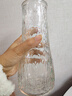 玻璃花瓶透明植物插花瓶水培容器大花瓶装饰客厅摆件 透明水波纹20*6*9 1个装 实拍图