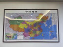 佳得雅（JIADEYA）新版中国地图世界地理图带框办公室挂画书房装饰画会议室装裱定制 中国地图 125*85cm红褐框（推荐尺寸） 实拍图