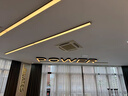 欧普照明（OPPLE）led办公灯简约吸顶教室健身房长条吊线灯办公室商场超市方通灯 120x10CM黑色36瓦高亮 实拍图