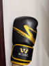 九日山拳击手套 成人散打搏击拳套打沙包比赛健身训练器材 黑银色 12oz 实拍图