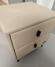 全友家居床头柜现代简约卧室家具窄宽皮艺软包收纳储物迷你立柜598KD 米白|无围挡双抽床头柜 实拍图