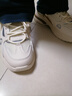 鸿星品克断码真皮运动鞋女2025秋季新款大码女鞋41一43防滑软底老爹鞋 米色双网 37 实拍图