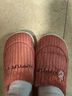 万客鞋业棉拖鞋女士冬季室内家居厚底防滑2025新款冬款居家用保暖毛拖鞋男 西瓜红 38-39 适合37-38脚 实拍图