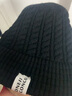 目丸帽子女秋冬韩版ins潮牌百搭毛线帽冷帽冬季保暖护耳大头针织帽男 黑色 M(56-58cm) 实拍图